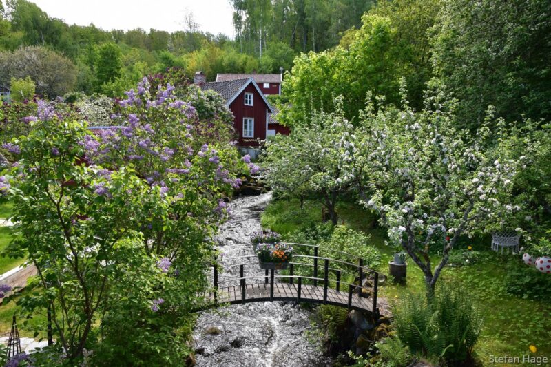 Het schilderachtige plaatsje Röttle, Zweden
