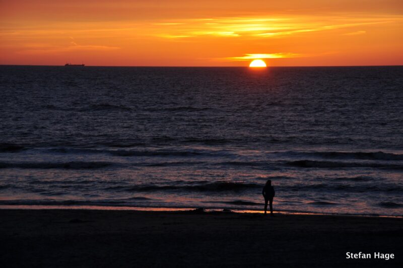 Zicht op de zonsondergang