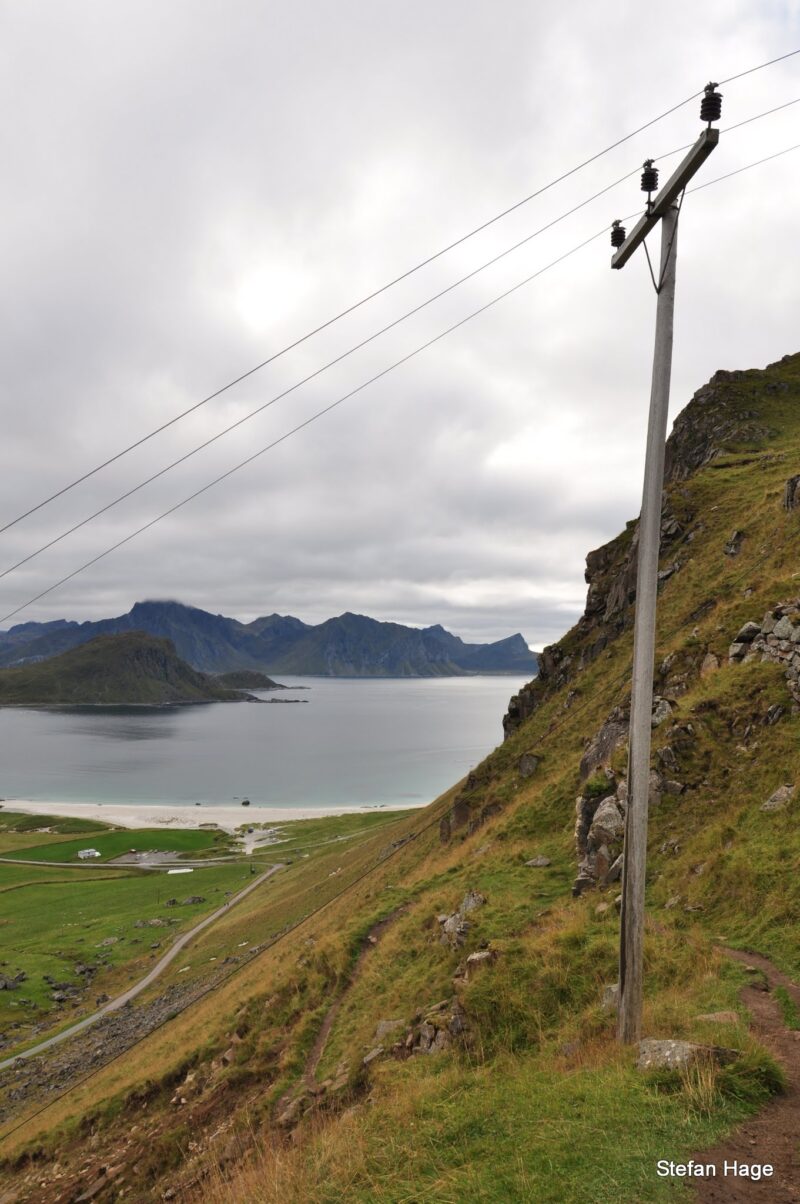 Uitzicht vanaf de berg 'Mannen' op de Lofoten