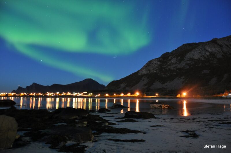 Noorderlicht boven Ramberg, Noorwegen