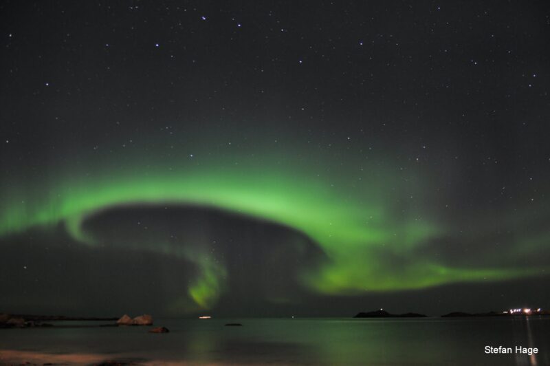 Noorderlicht boven Ramberg, Noorwegen
