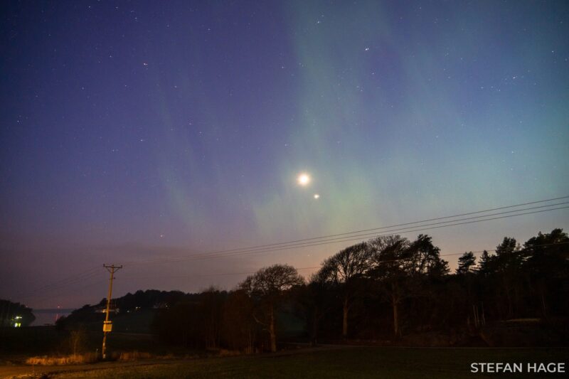 Noorderlicht boven het westen van Zweden