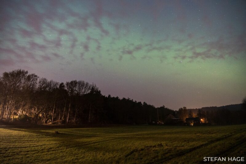 Noorderlicht boven het westen van Zweden