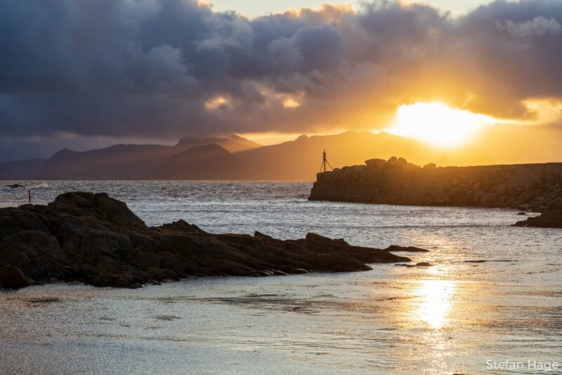 Zonsondergang bij de Lofoten
