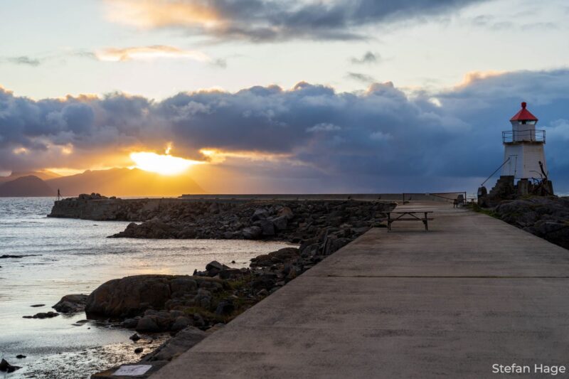 Zonsondergang bij de Lofoten